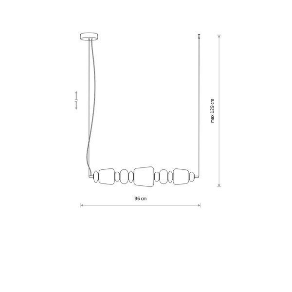 11699 Lustra Ceramic Horizontal Led 26W 3000K 96cm 11699 foto