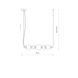 11699 Lustra Ceramic Horizontal Led 26W 3000K 96cm 11699 foto 3